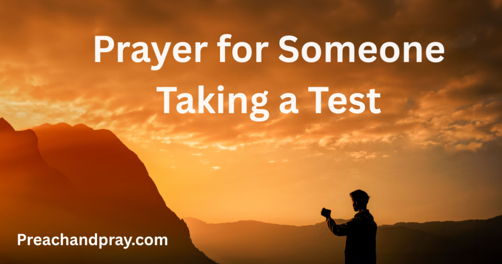 Prayer for Someone Taking a Test