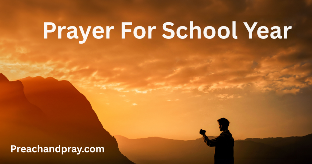 Prayer For School Year